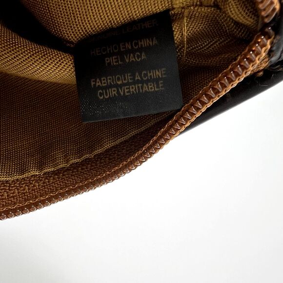 Fossil Suede Small Wristlet Chestnut Brown with Black Trim SL8687 - Picture 7 of 8